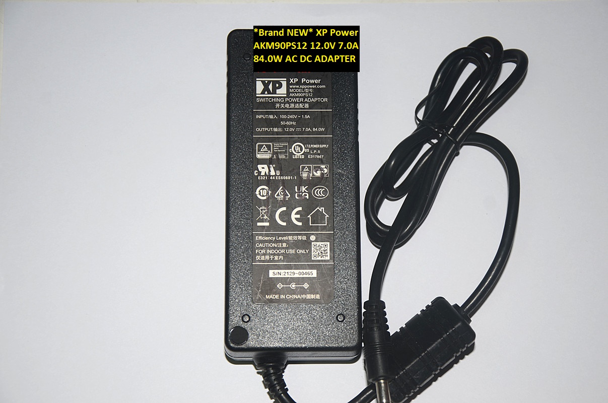 *Brand NEW* XP Power AKM90PS12 12.0V 7.0A 84.0W AC DC ADAPTER - Click Image to Close